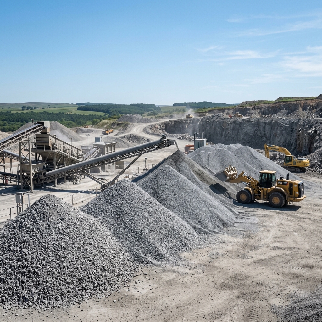 Talya Beton agrega ve mıcır stok sahası